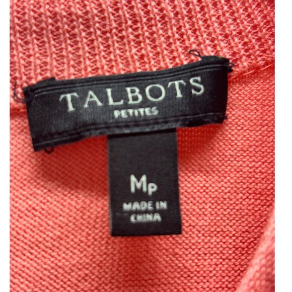 NWOT Talbots Size Mp Medium Petite Peach Keyhole Back Short Sleeve Top - Picture 4 of 6